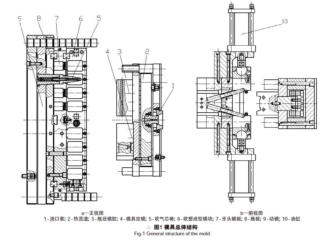 塑料包裝瓶模具結構設計